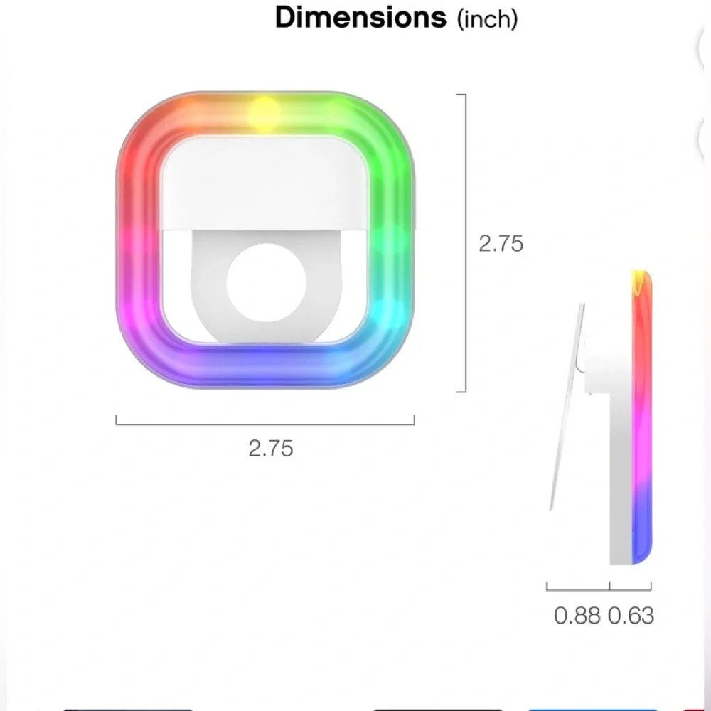RGB Selfie Halo Light - Square